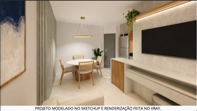 Horizonte — render IA da área gourmet