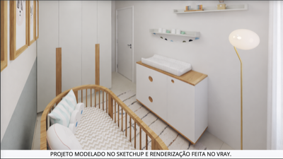 Horizonte — render V-Ray da cozinha