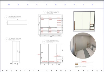 Marcenaria — planta baixa de móveis