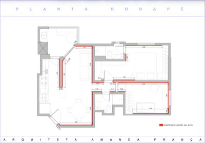 Refúgio — planta de rodapé